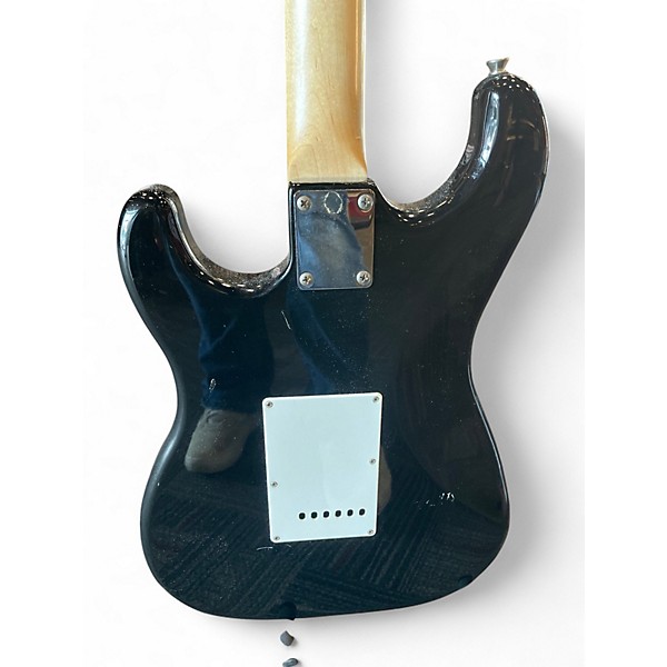 Used Starcaster by Fender Stratocaster black Solid Body Electric Guitar