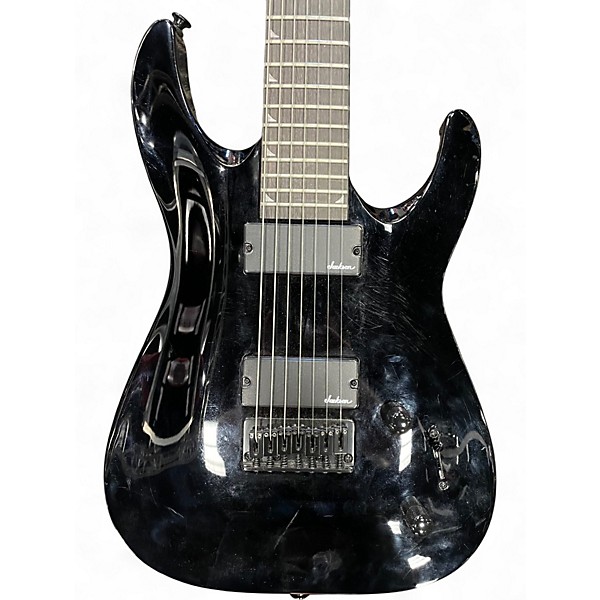 Used Jackson JS22-7 Dinky 7 String Black Solid Body Electric Guitar
