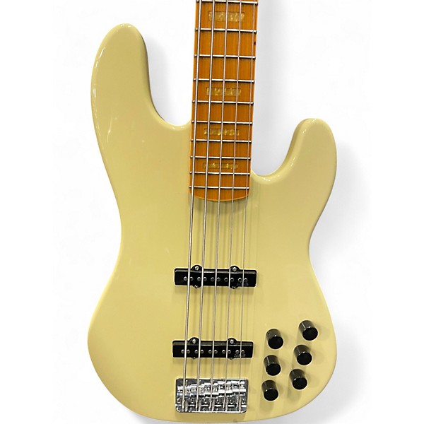 Used Markbass GV5 GLOXY 5 STRING Cream Electric Bass Guitar