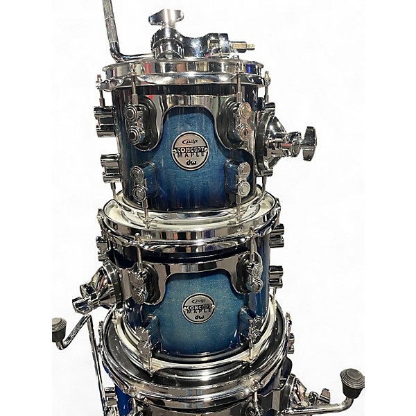 Used PDP by DW 6 Piece Concept Series Blue Burst Drum Kit