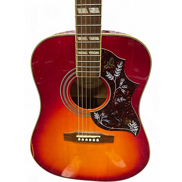 Used Epiphone Hummingbird Artist 2 Color Sunburst Acoustic Guitar