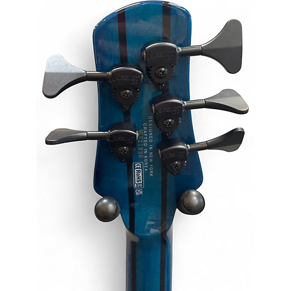 Used Spector ns dimension 5 black and blue Electric Bass Guitar