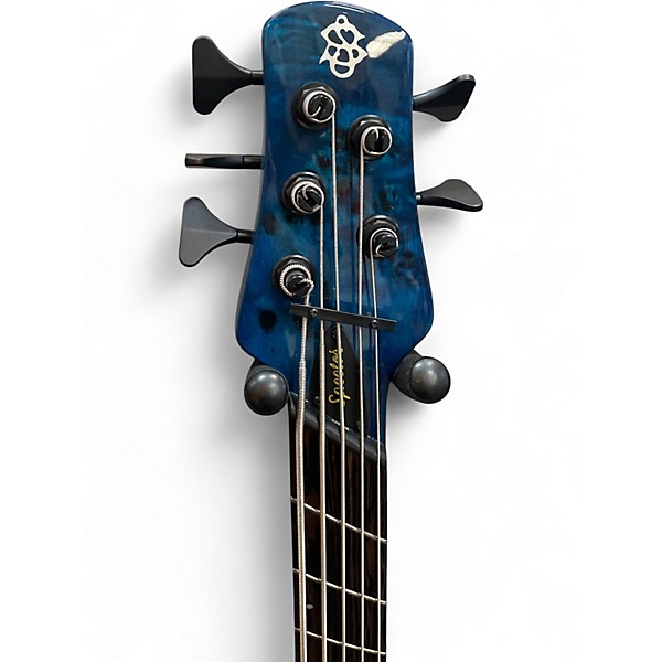 Used Spector ns dimension 5 black and blue Electric Bass Guitar