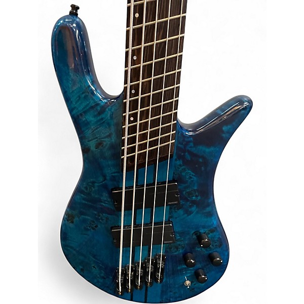 Used Spector ns dimension 5 black and blue Electric Bass Guitar