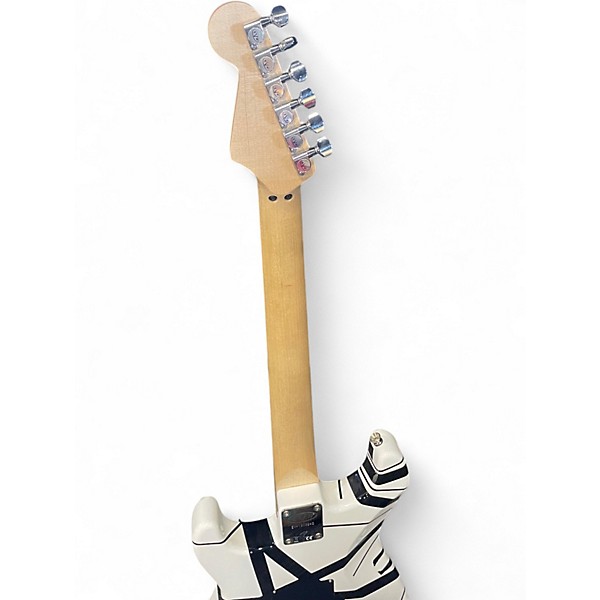 Used EVH Striped Series Black and White Solid Body Electric Guitar