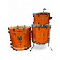 Used Yamaha 3 Piece Stage Custom Orange Drum Kit thumbnail