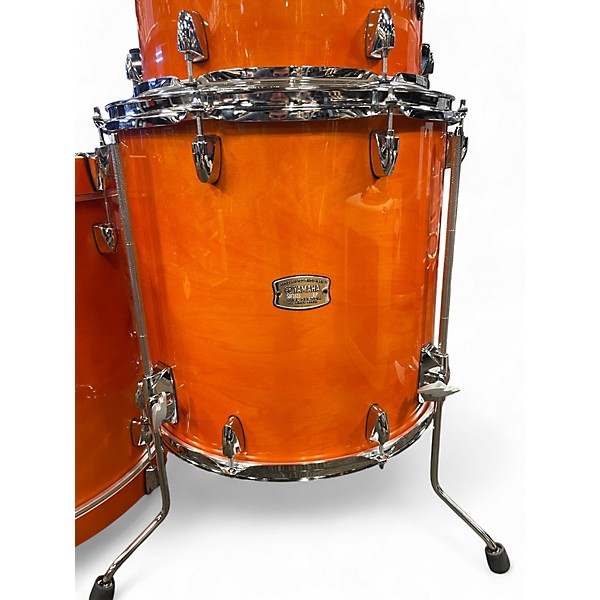 Used Yamaha 3 Piece Stage Custom Orange Drum Kit