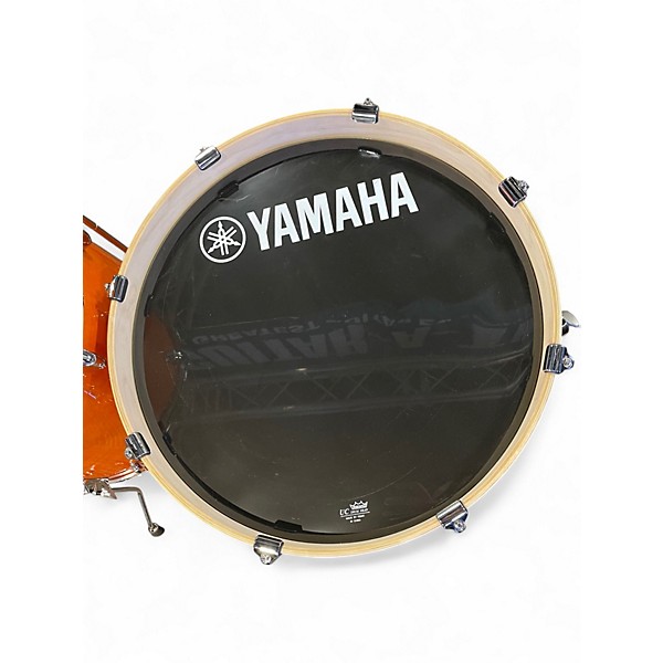 Used Yamaha 3 Piece Stage Custom Orange Drum Kit