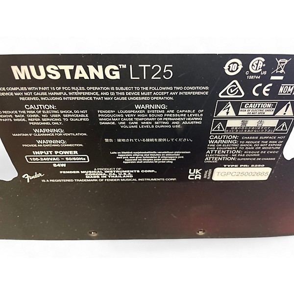 Used Fender Mustang LT25 25W 1x8 Guitar Combo Amp