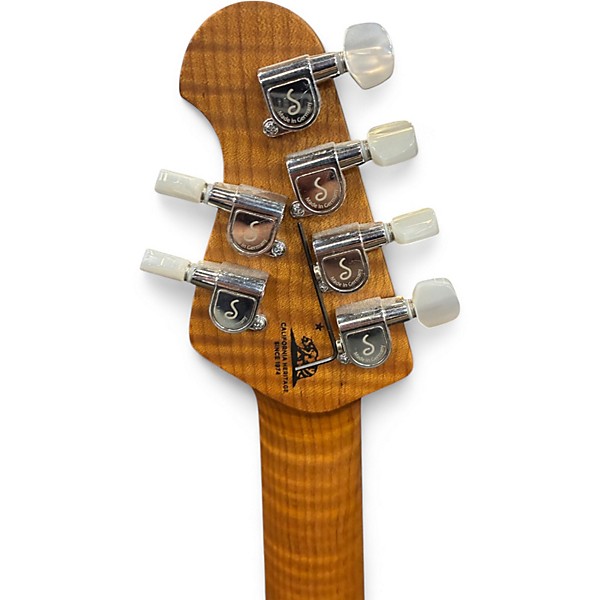 Used Ernie Ball Music Man Axis ROASTED AMBER FLAME Solid Body Electric Guitar