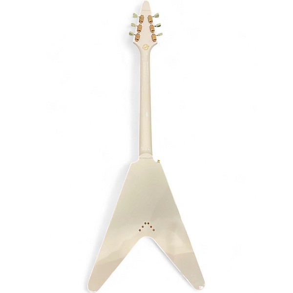 Used Epiphone 1958 Korina Flying V White Solid Body Electric Guitar