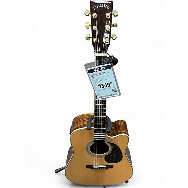 Used Zager zad 900ce Natural Acoustic Electric Guitar