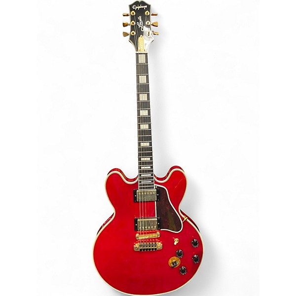 Used Epiphone BB King Lucille Cherry Hollow Body Electric Guitar