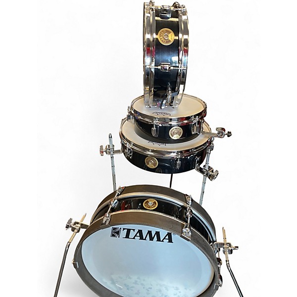 Used TAMA 4 Piece Club Jam Pancake hairline black chrome Drum Kit