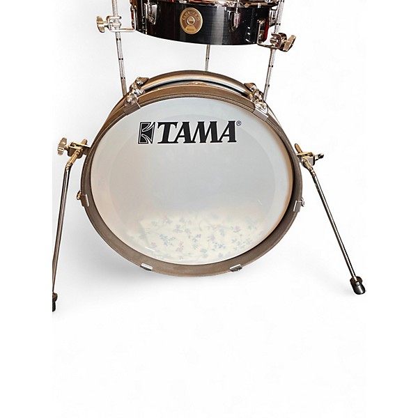 Used TAMA 4 Piece Club Jam Pancake hairline black chrome Drum Kit