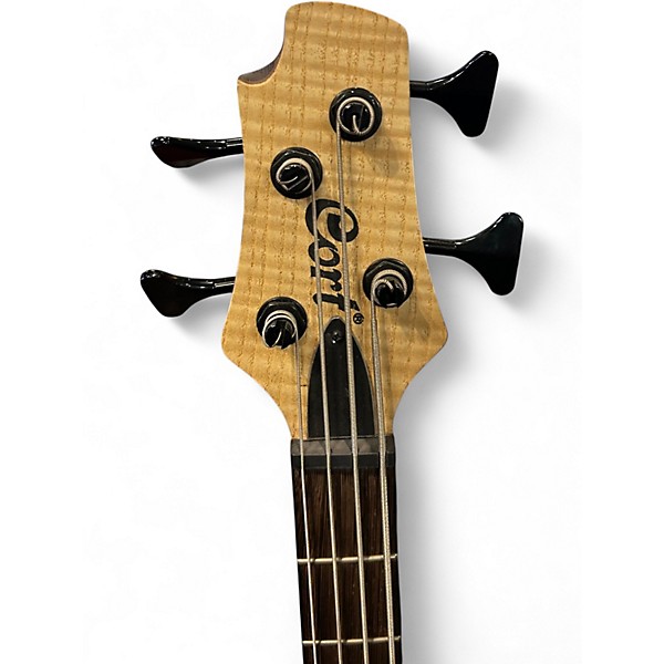 Used Cort B4 PLUS AS LH NATURAL Electric Bass Guitar