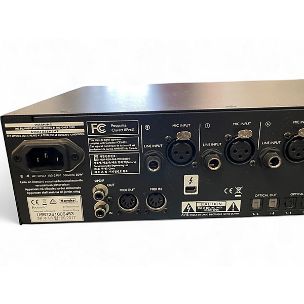 Used Focusrite Clarett 8Pre Thunderbolt Audio Interface