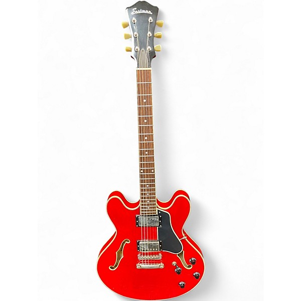 Used Eastwood T386 Red Hollow Body Electric Guitar