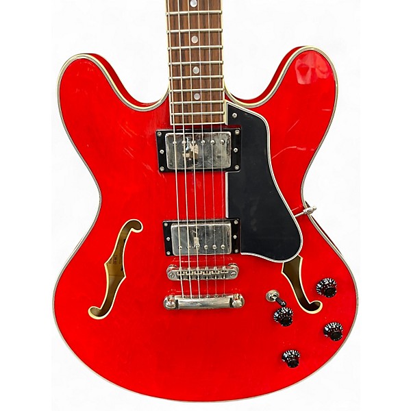 Used Eastwood T386 Red Hollow Body Electric Guitar