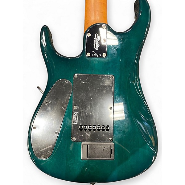 Used Sterling by Music Man John Petrucci JP157 7 String Emerald Green Solid Body Electric Guitar