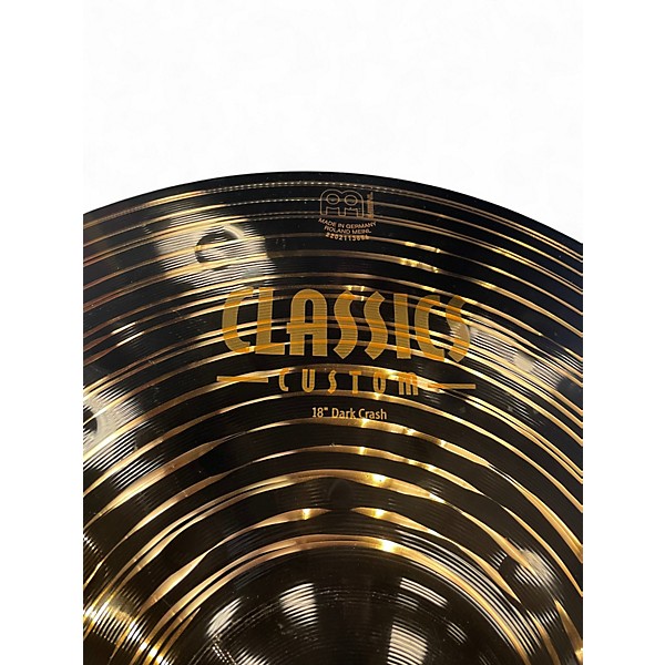 Used MEINL 18in Classic Custom Dark Crash Cymbal