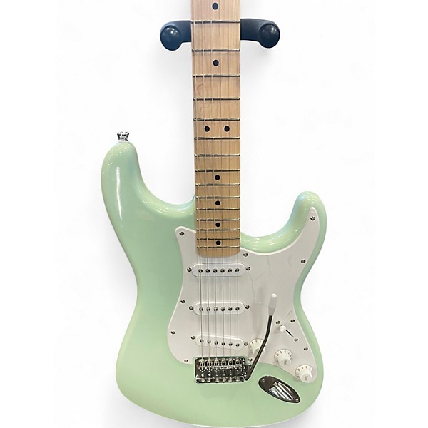 Used Squier Standard Stratocaster Surf Green Solid Body Electric Guitar