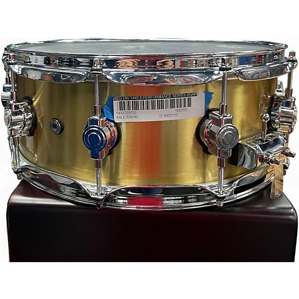 Used DW 14X5.5 Performance Series Snare Gold Drum