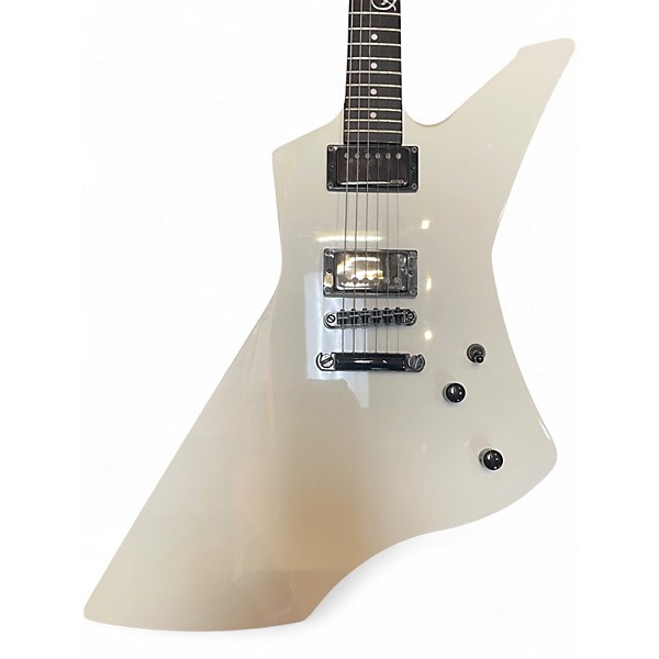 Used ESP LTD James Hetfield Snakebyte Snow White Solid Body Electric Guitar