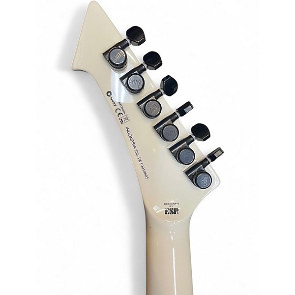Used ESP LTD James Hetfield Snakebyte Snow White Solid Body Electric Guitar