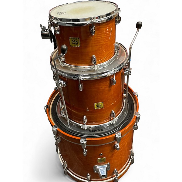 Used 2000s Yamaha 3 Piece Oak Custom York Honey Amber Drum Kit