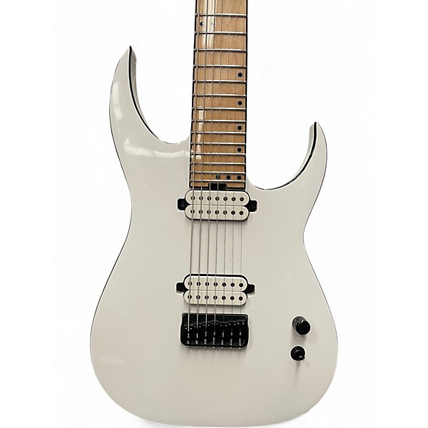 Used Schecter Guitar Research KM7 MKIII Alpine White Solid Body Electric Guitar