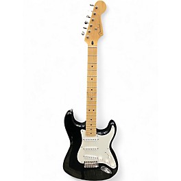 Used 2004 Fender Artist Series Jimmie Vaughan Tex-Mex Stratocaster Black Solid Body Electric Guitar