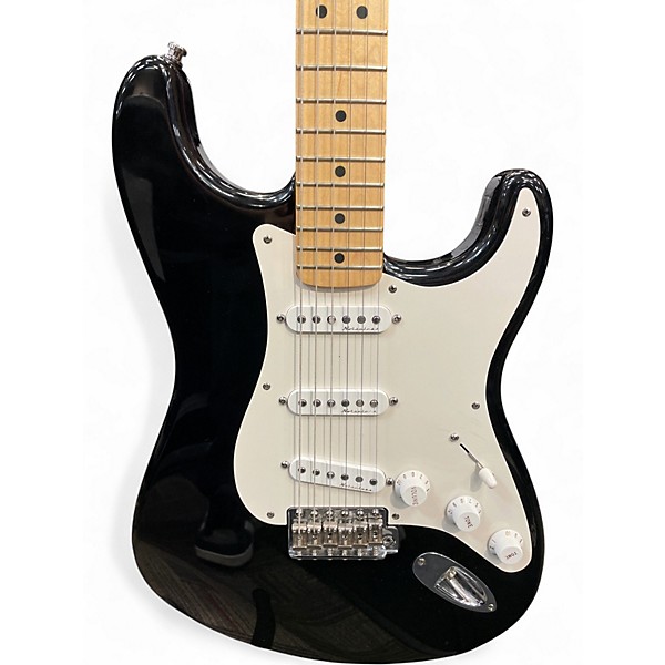 Used 2004 Fender Artist Series Jimmie Vaughan Tex-Mex Stratocaster Black Solid Body Electric Guitar