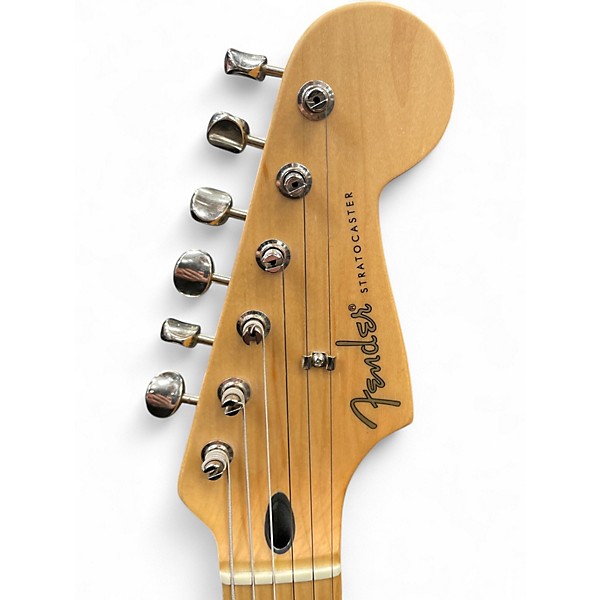 Used 2004 Fender Artist Series Jimmie Vaughan Tex-Mex Stratocaster Black Solid Body Electric Guitar