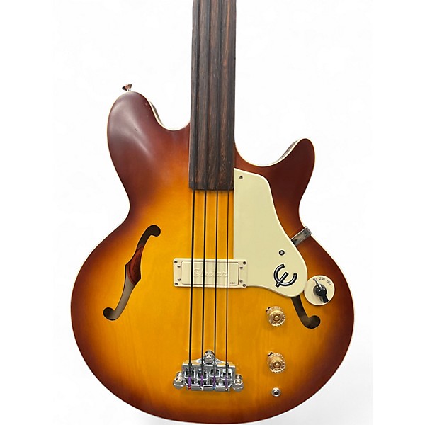 Used Epiphone Jack Casady Semi-hollow Sunburst Electric Bass Guitar