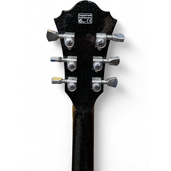 Used Ibanez AFS78T Bigsby Nebula Black Hollow Body Electric Guitar
