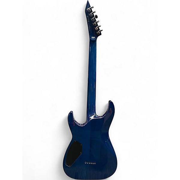 Used ESP LTD MH1000 Deluxe See Thru Blue Solid Body Electric Guitar