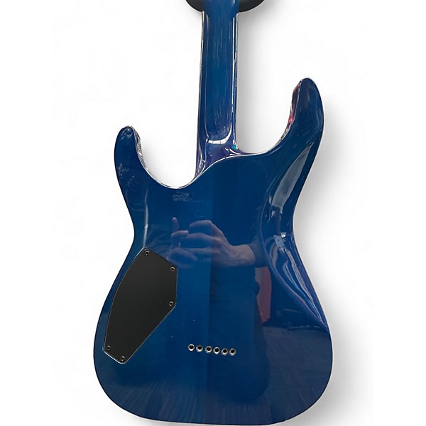 Used ESP LTD MH1000 Deluxe See Thru Blue Solid Body Electric Guitar