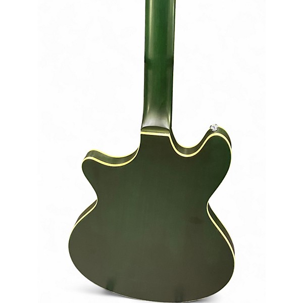 Used Schecter Guitar Research T S/H-1 Green Hollow Body Electric Guitar