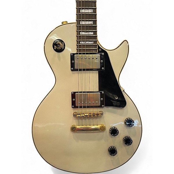 Used Epiphone Les Paul Custom Antique White Solid Body Electric Guitar