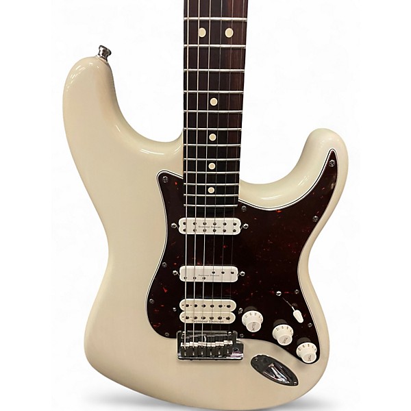 Used Fender Lone Star Stratocaster W/ DUCKBUCER AND LIL 59 Vintage White Solid Body Electric Guitar