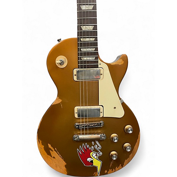 Used Gibson 1970S Tribute Les Paul Studio Gold Top Solid Body Electric Guitar