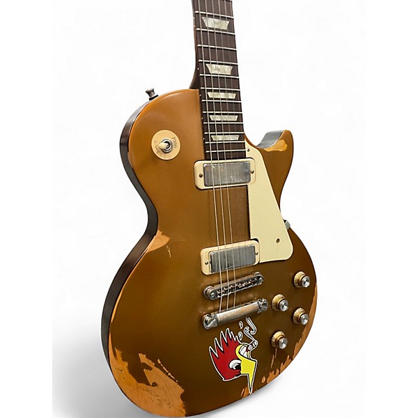 Used Gibson 1970S Tribute Les Paul Studio Gold Top Solid Body Electric Guitar
