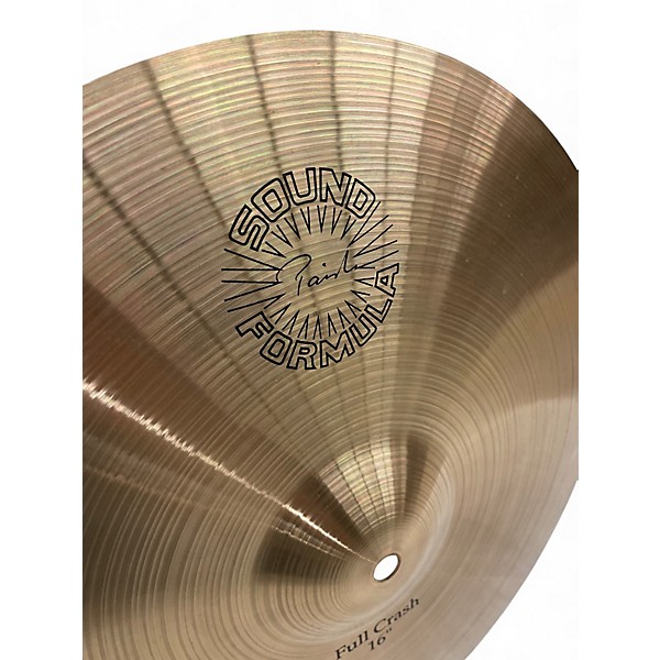 Used Paiste 16in SOUND FORMULA FULL CRASH Cymbal