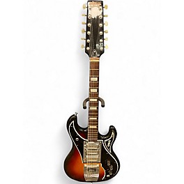 Vintage 1960s Wem SAPPHIRE 2 Color Sunburst Solid Body Electric Guitar