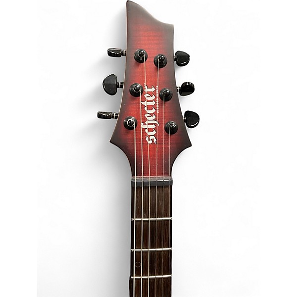 Used Schecter Guitar Research Sunset Extreme SCARLET BURST Solid Body Electric Guitar