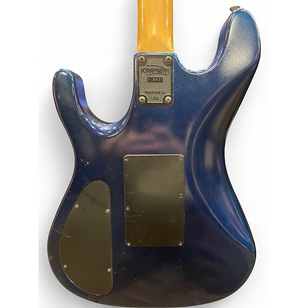 Vintage 1990 Kramer Night Swan Blue Solid Body Electric Guitar