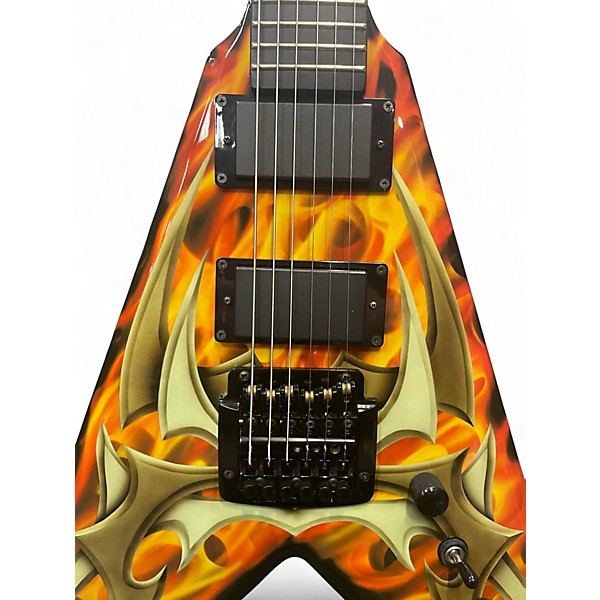 Used B.C. Rich KKVFG2 Kerry King V2 Tribal Flame Solid Body Electric Guitar
