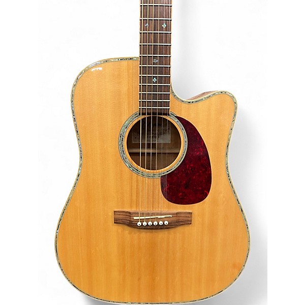 Used Takamine EG340DLX Natural Acoustic Electric Guitar