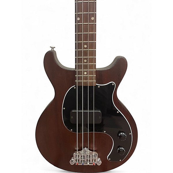 Used Gibson Les Paul Junior Tribute DC Bass Worn Brown Electric Bass Guitar